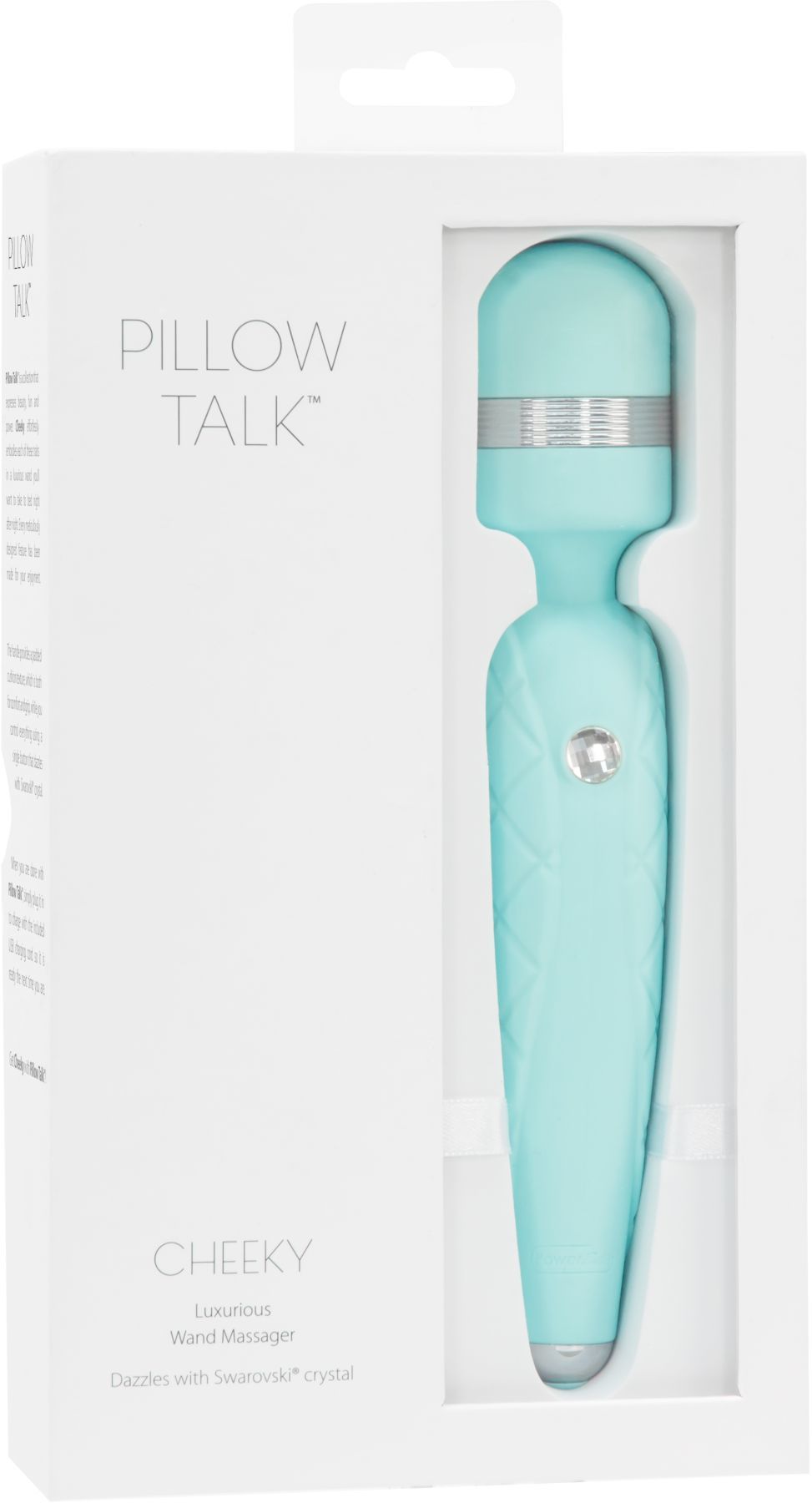Розкішний вібромасажер PILLOW TALK Cheeky Teal з кристалом Swarovski