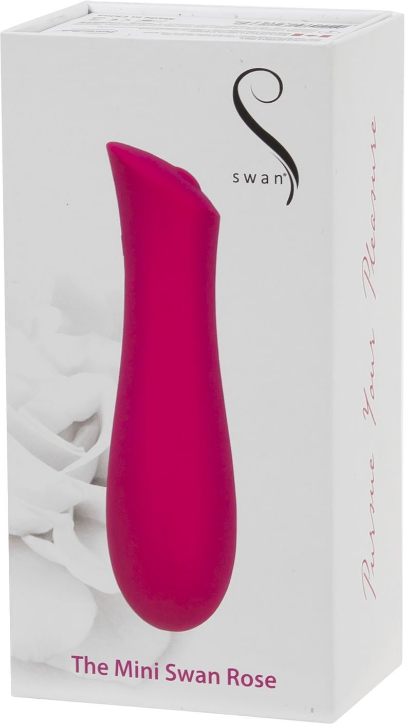 Мінівібратор The Mini Swan Rose з плавним збільшенням інтенсивності вібрації