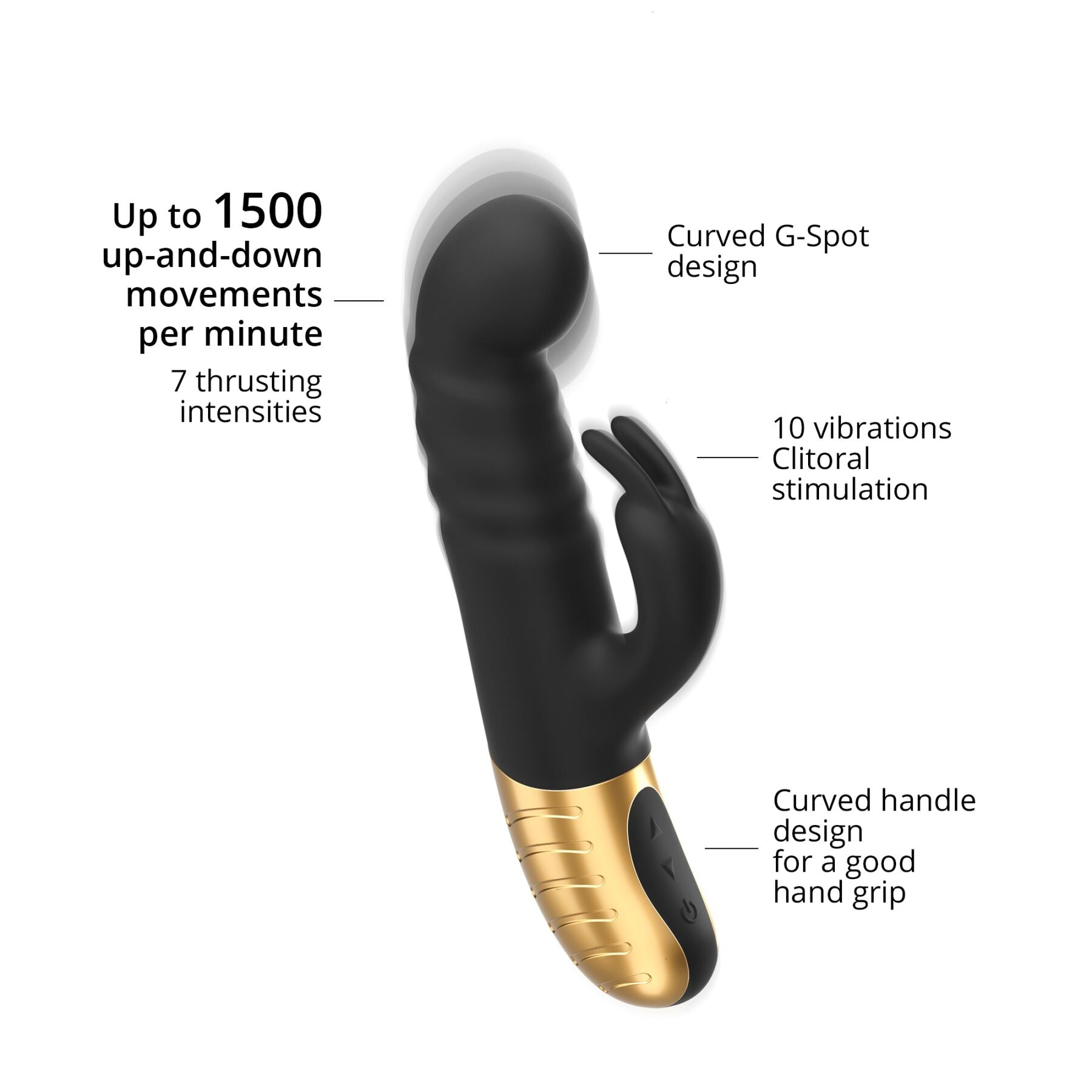 Вібратор Dorcel G-STORMER зі зворотно-поступальним рухом головки