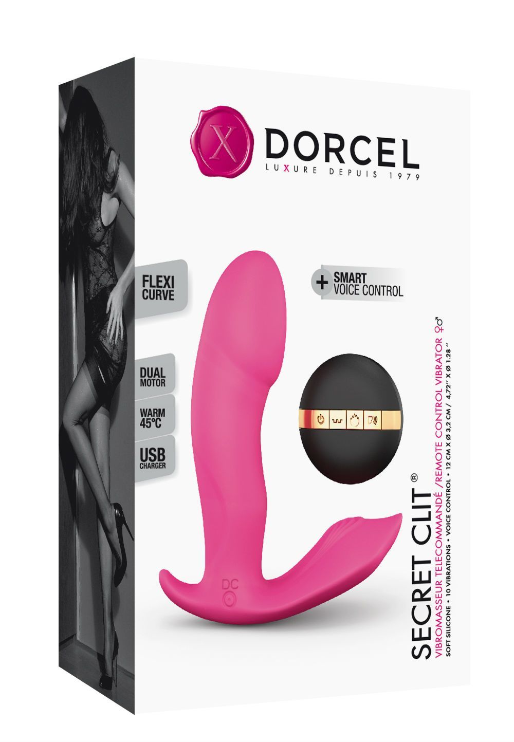Вібратор Dorcel Secret Clit з підігрівом і пультом ДК