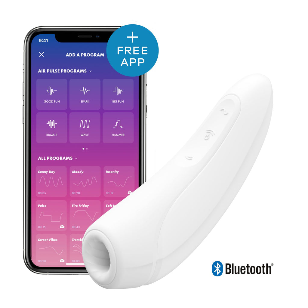 Вакуумний кліторальний стимулятор Satisfyer Curvy 1+ з керуванням через інтернет