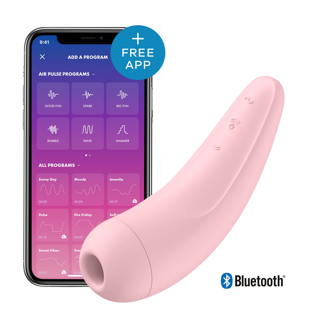 Вакуумний кліторальний стимулятор Satisfyer Curvy 2+ з керуванням через інтернет