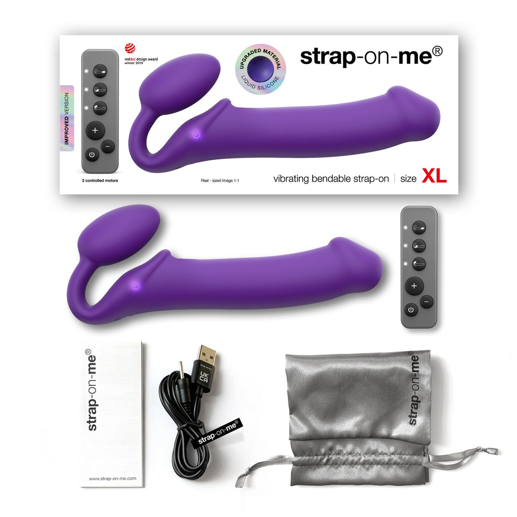 Безремінний страпон з вібрацією Strap-On-Me