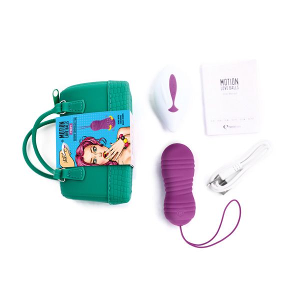 Вагінальні кульки з перлинним масажем FeelzToys Motion Love Balls Foxy з пультом ДК