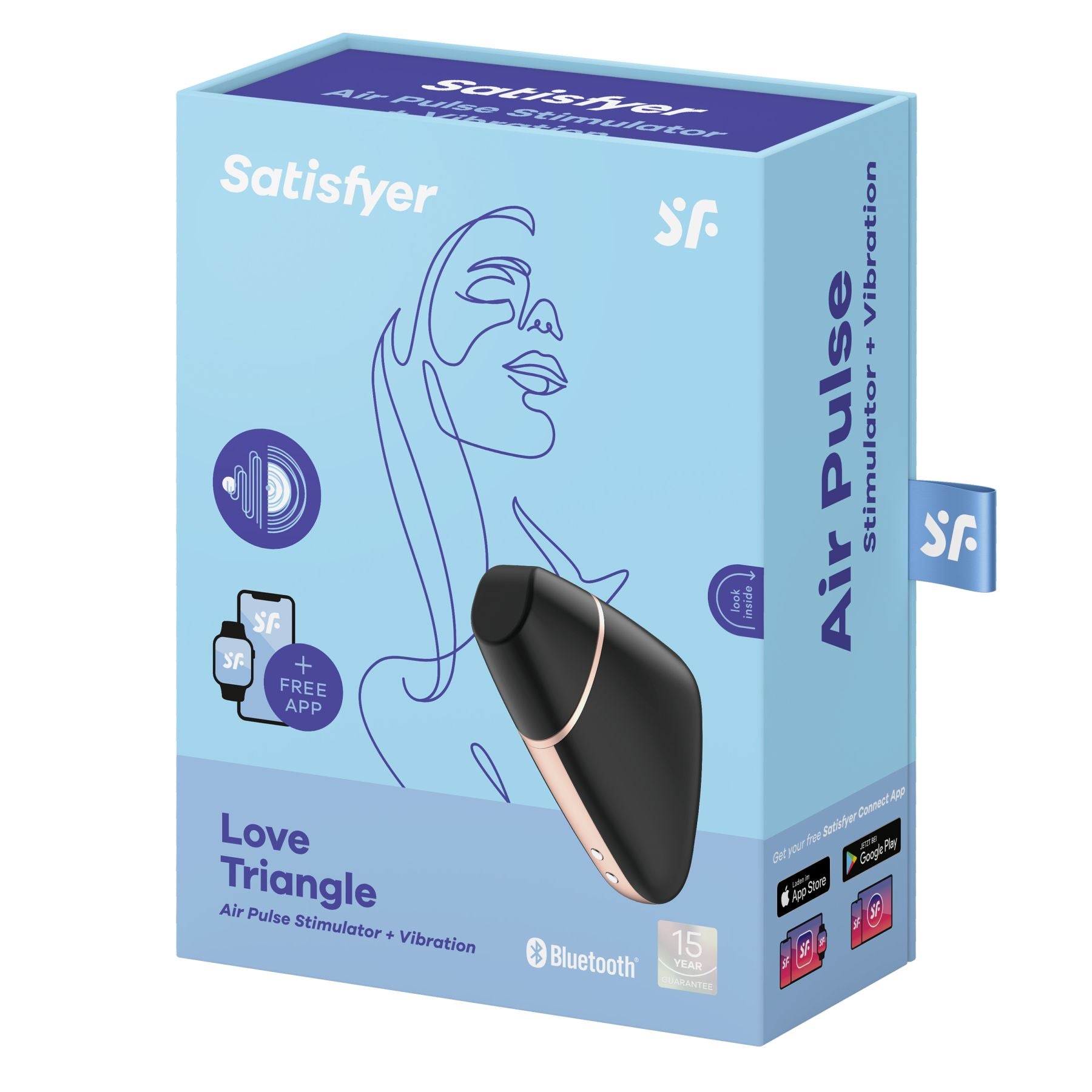 Вакуумний кліторальний стимулятор Satisfyer Love Triangle з керуванням через інтернет