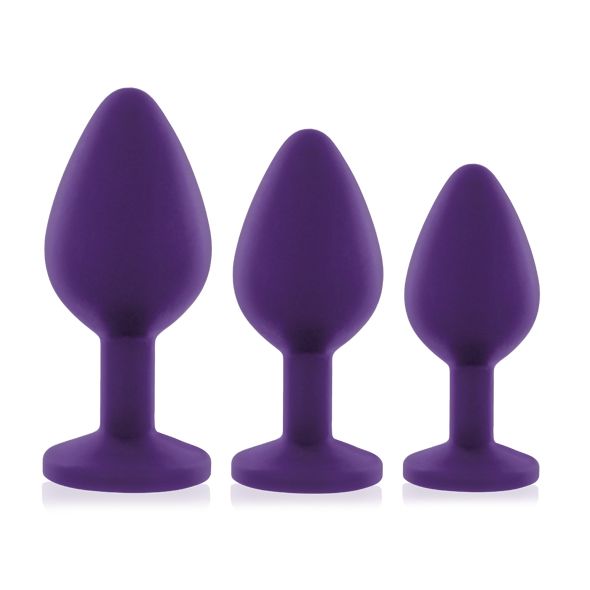 Набір силіконових анальних пробок із кристалом RIANNE S Booty Plug Set
