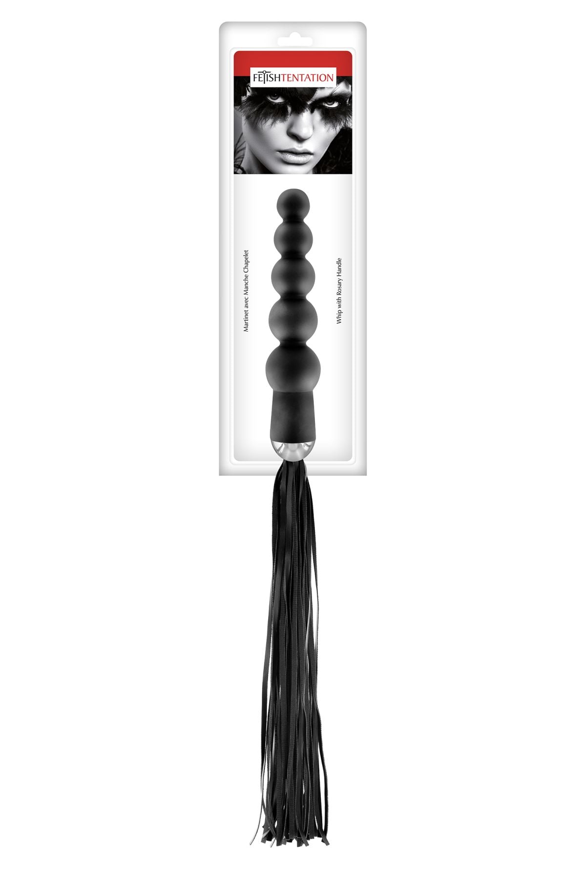Флогер з ручкою - анальним намистом Fetish Tentation Whip with Rosary