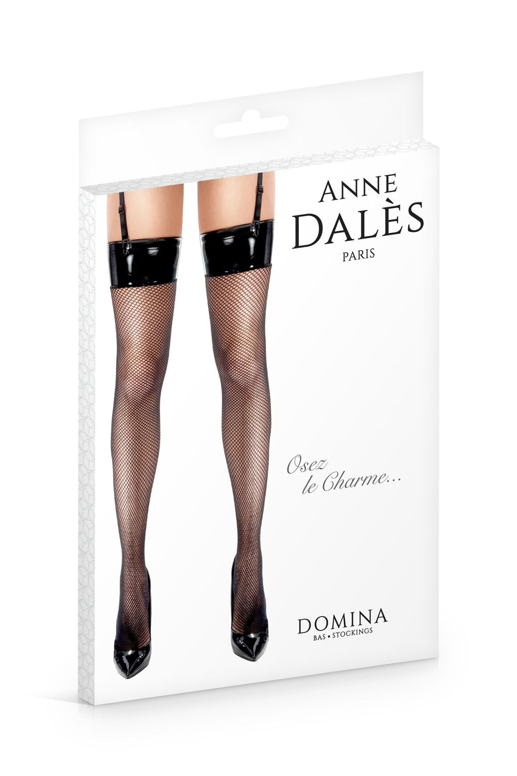 Панчохи сітка з вініловим верхом Anne De Ales Domina