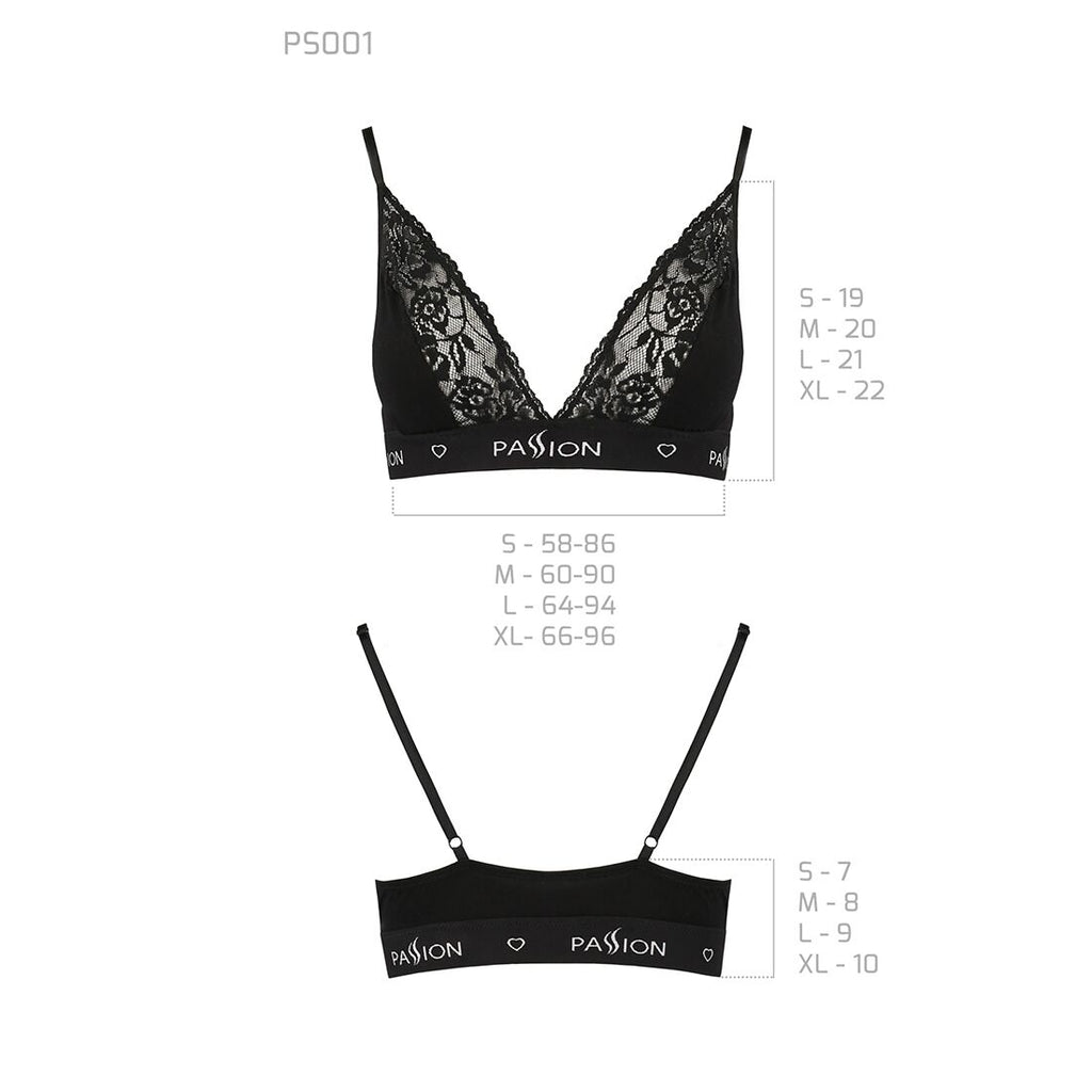 Еластичний топ з мереживом Passion PS001