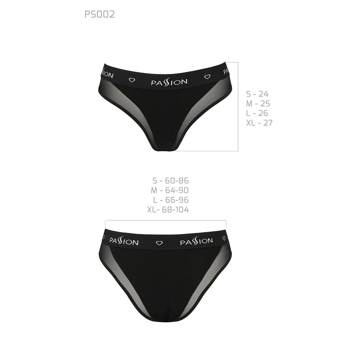 Трусики з прозорою вставкою Passion PS002