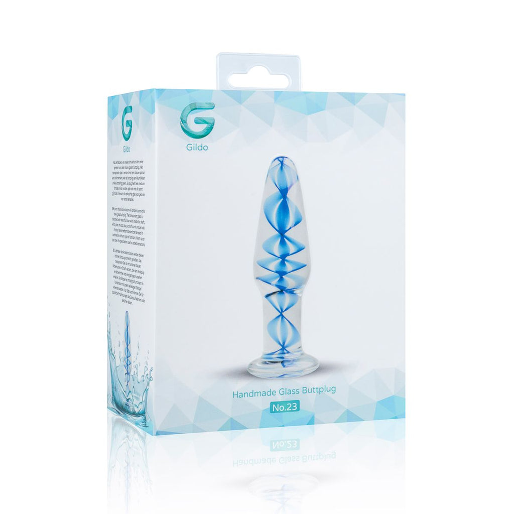 Скляна анальна пробка з внутрішньою спіраллю Gildo Glass Buttplug No.