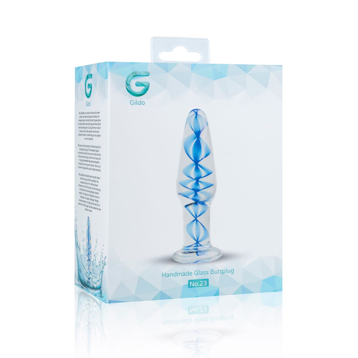 Скляна анальна пробка з внутрішньою спіраллю Gildo Glass Buttplug No.