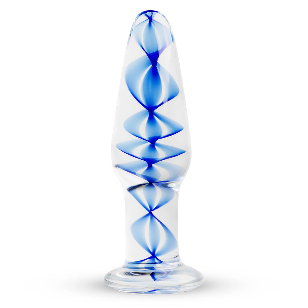 Скляна анальна пробка з внутрішньою спіраллю Gildo Glass Buttplug No.