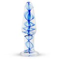 Скляна анальна пробка з внутрішньою спіраллю Gildo Glass Buttplug No.