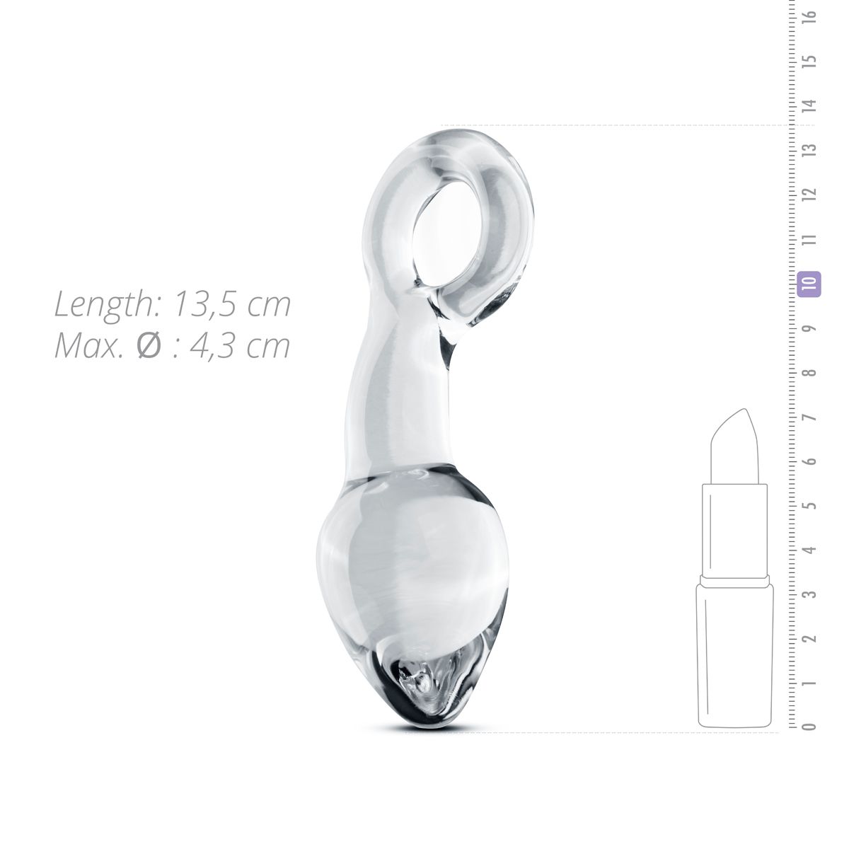 Скляний стимулятор простати Gildo Glass Prostate Plug