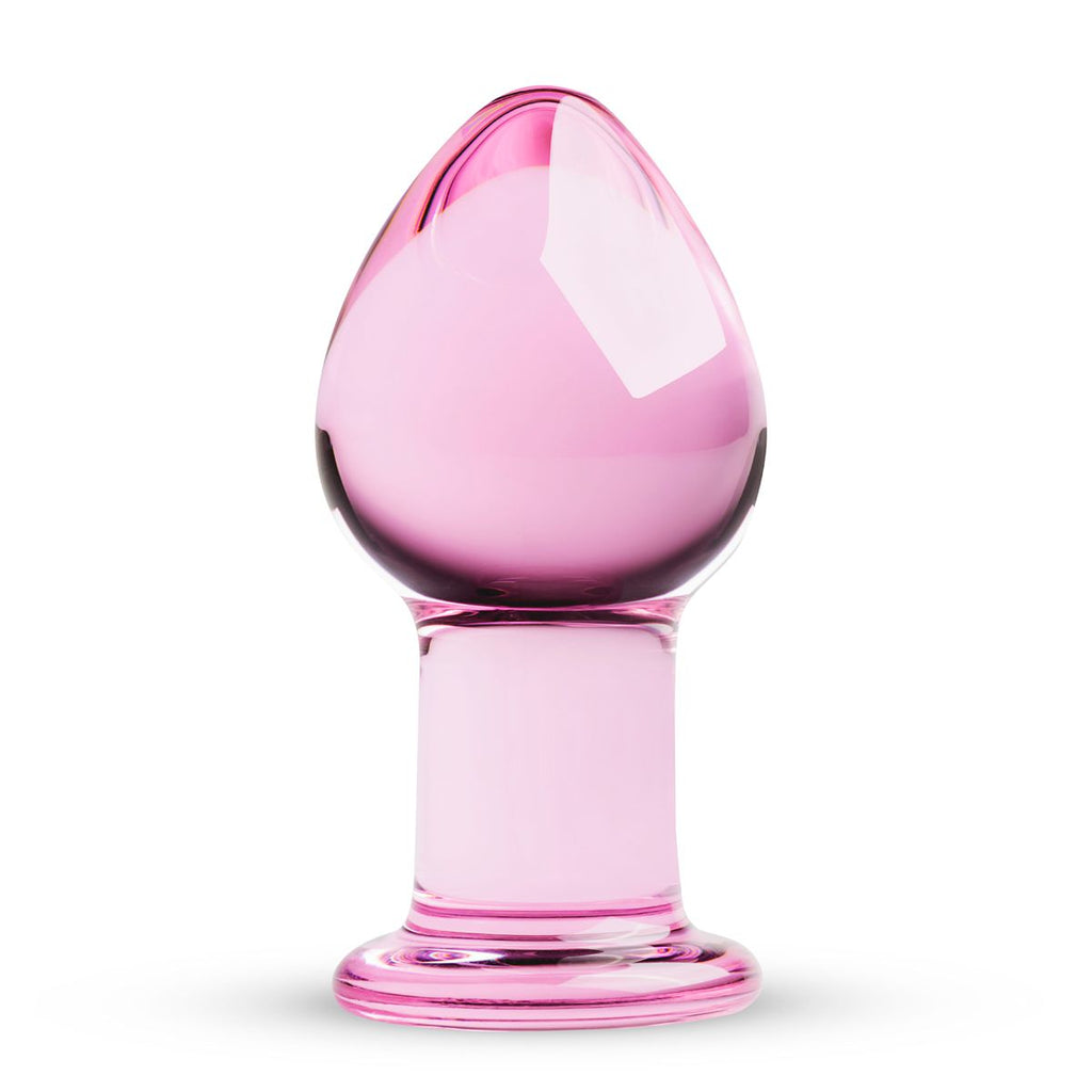 Рожева анальна пробка зі скла Gildo Glass Buttplug No.