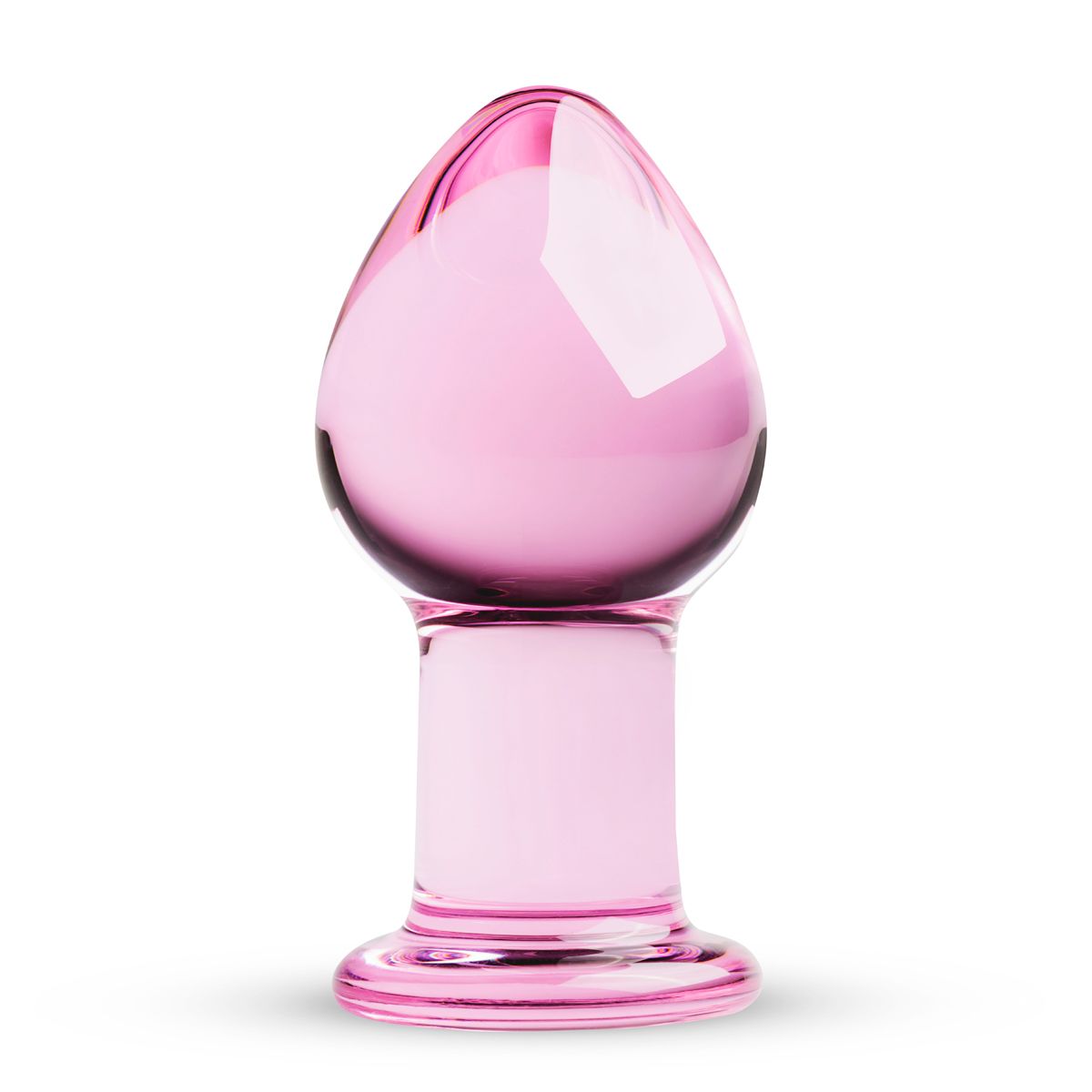 Рожева анальна пробка зі скла Gildo Glass Buttplug No.