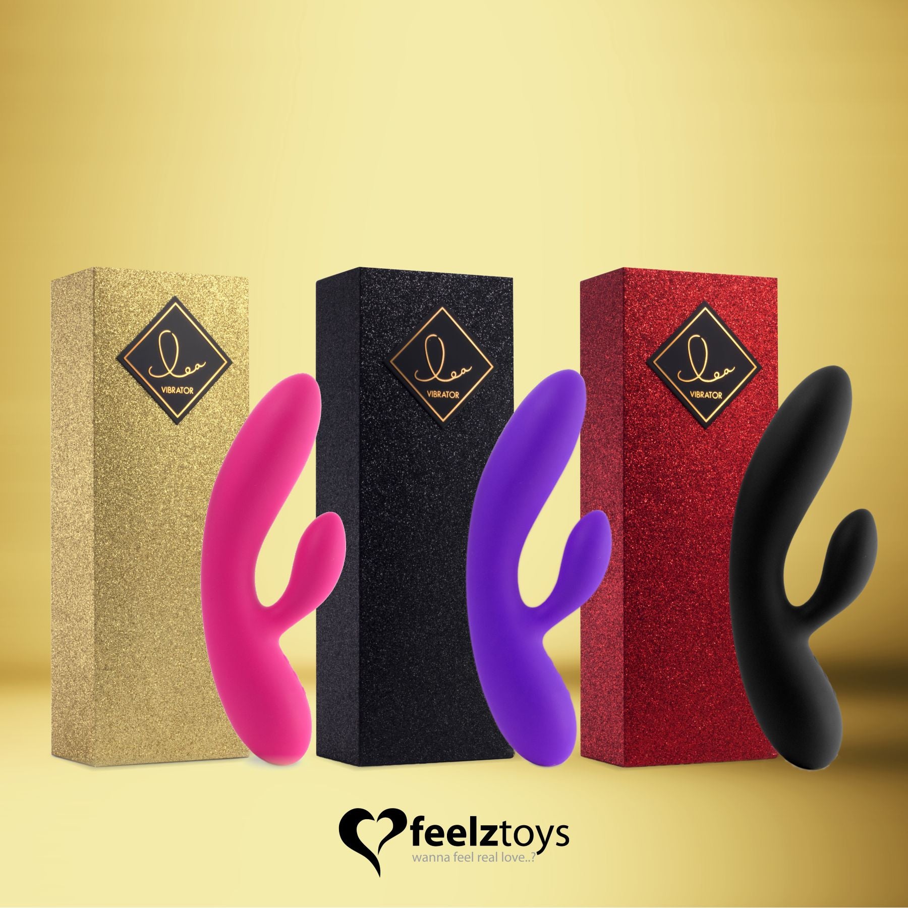 Гнучкий вібратор кролик з двома моторами FeelzToys Lea Rabbit Vibrator Medium