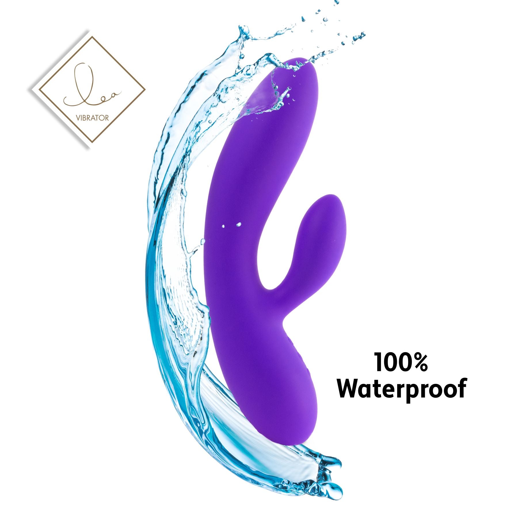 Гнучкий вібратор кролик з двома моторами FeelzToys Lea Rabbit Vibrator Medium