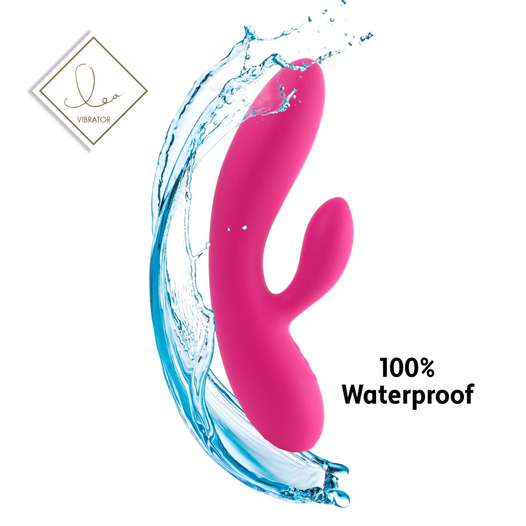 Гнучкий вібратор кролик з двома моторами FeelzToys Lea Rabbit Vibrator Rubine
