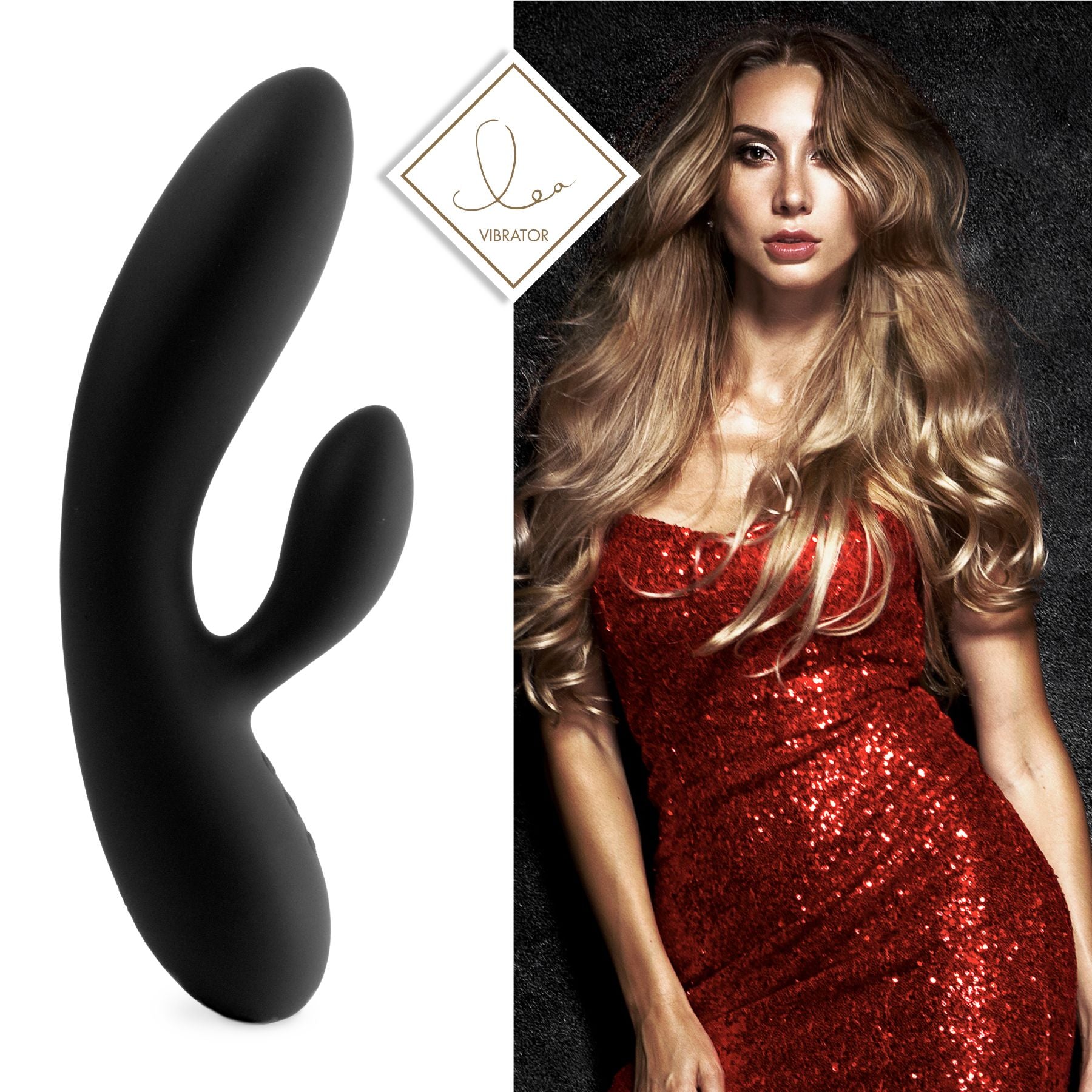 Гнучкий вібратор кролик з двома моторами FeelzToys Lea Rabbit Vibrator