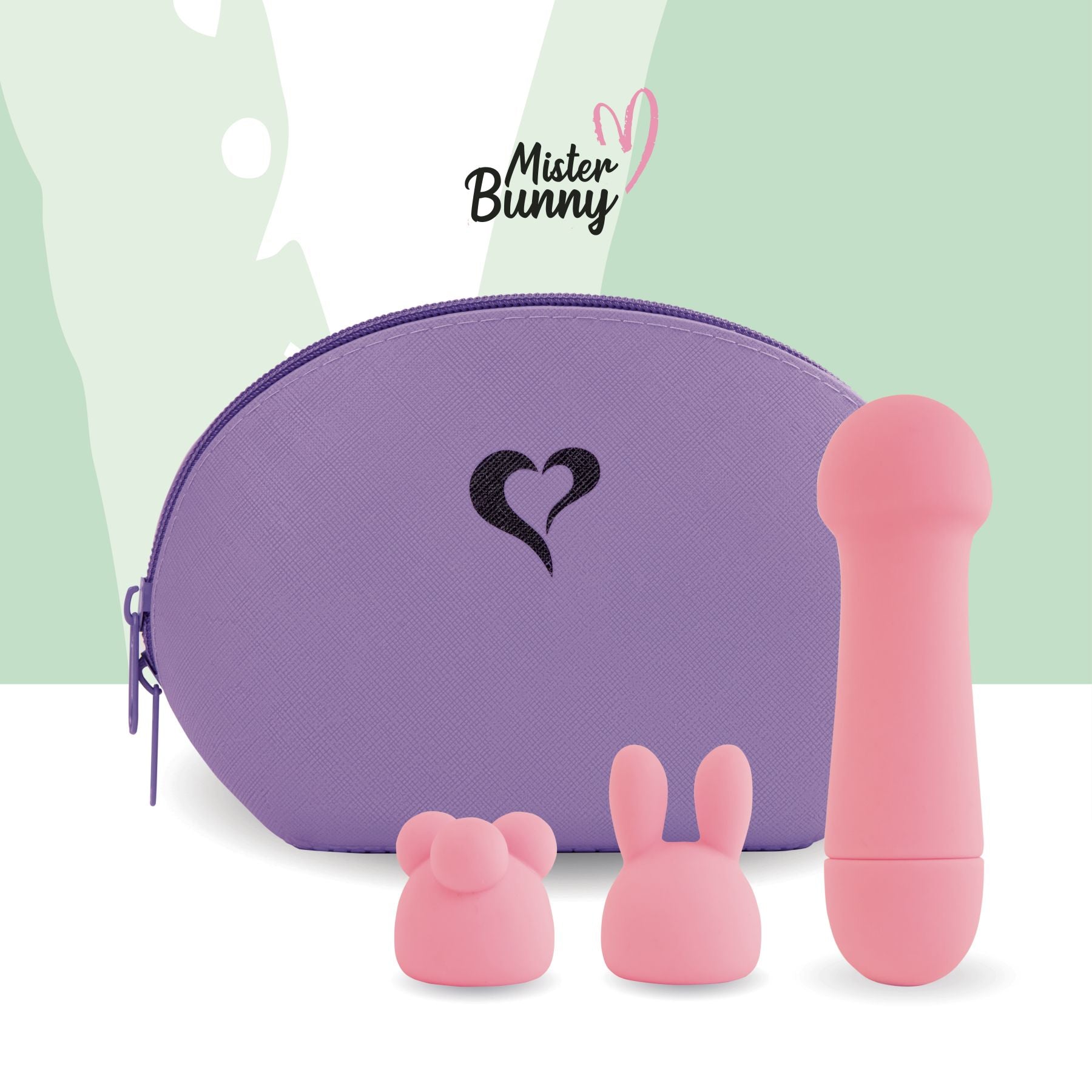 Мінівібратор FeelzToys Mister Bunny з двома насадками