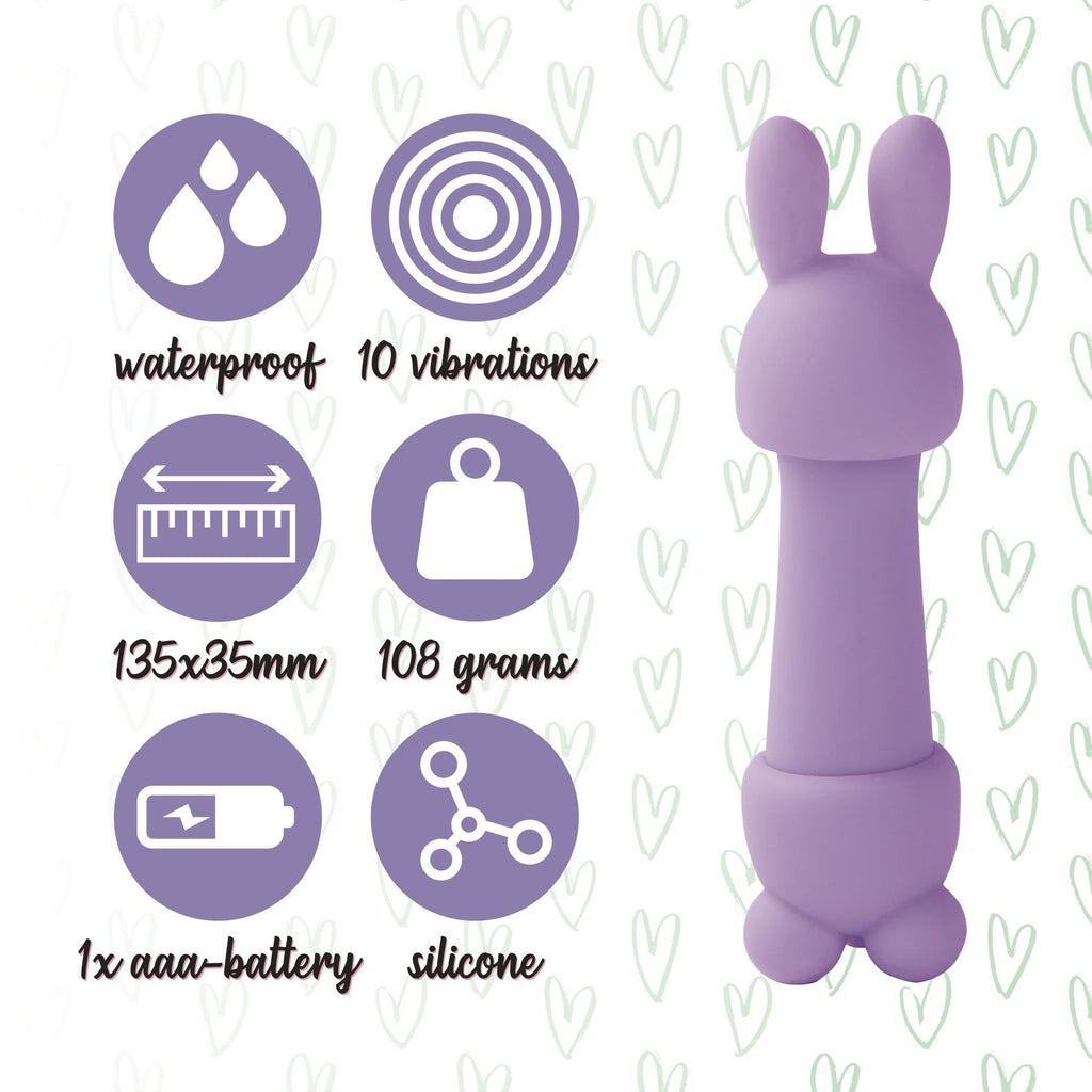 Мінівібратор FeelzToys Magic Bunny з двома насадками