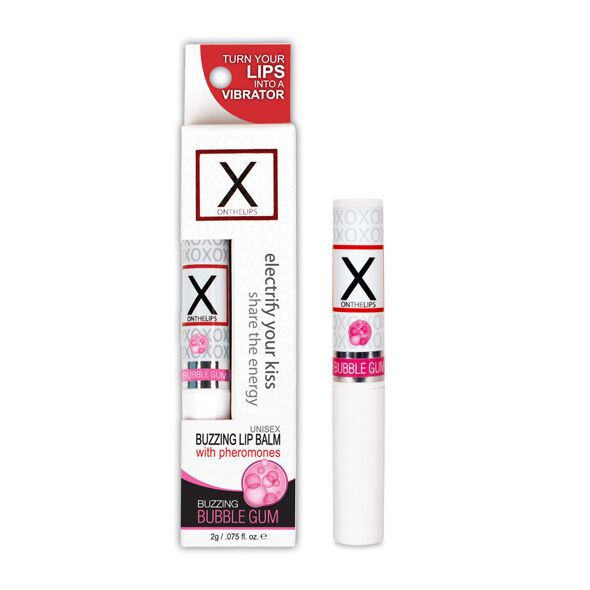 Стимулювальний бальзам для губ унісекс Sensuva - X on the Lips Bubble Gum з феромонами