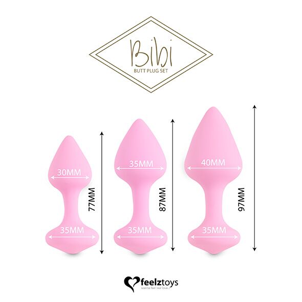 Набір силіконових анальних пробок FeelzToys Bibi Butt Plug