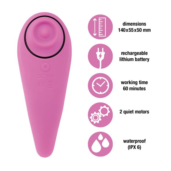 Пульсатор для клітора плюс вібратор FeelzToys FemmeGasm Tapping & Tickling Vibrator