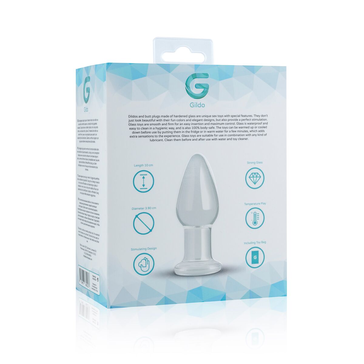 Скляна анальна пробка Gildo Glass Buttplug No.