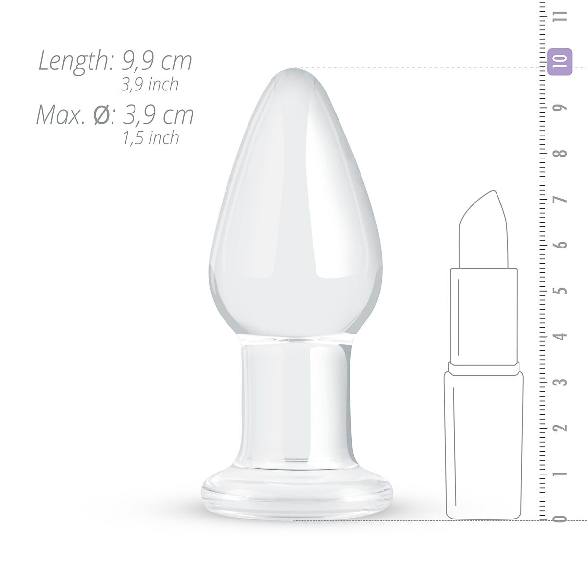 Скляна анальна пробка Gildo Glass Buttplug No.