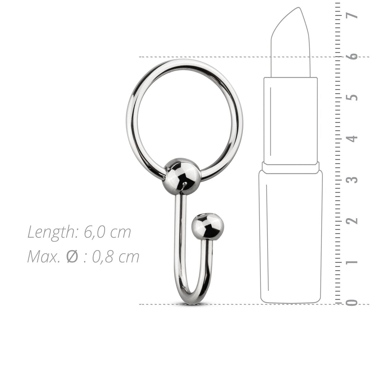 Уретральна вставка з кільцем Sinner Gear Unbendable Sperm Stopper Solid