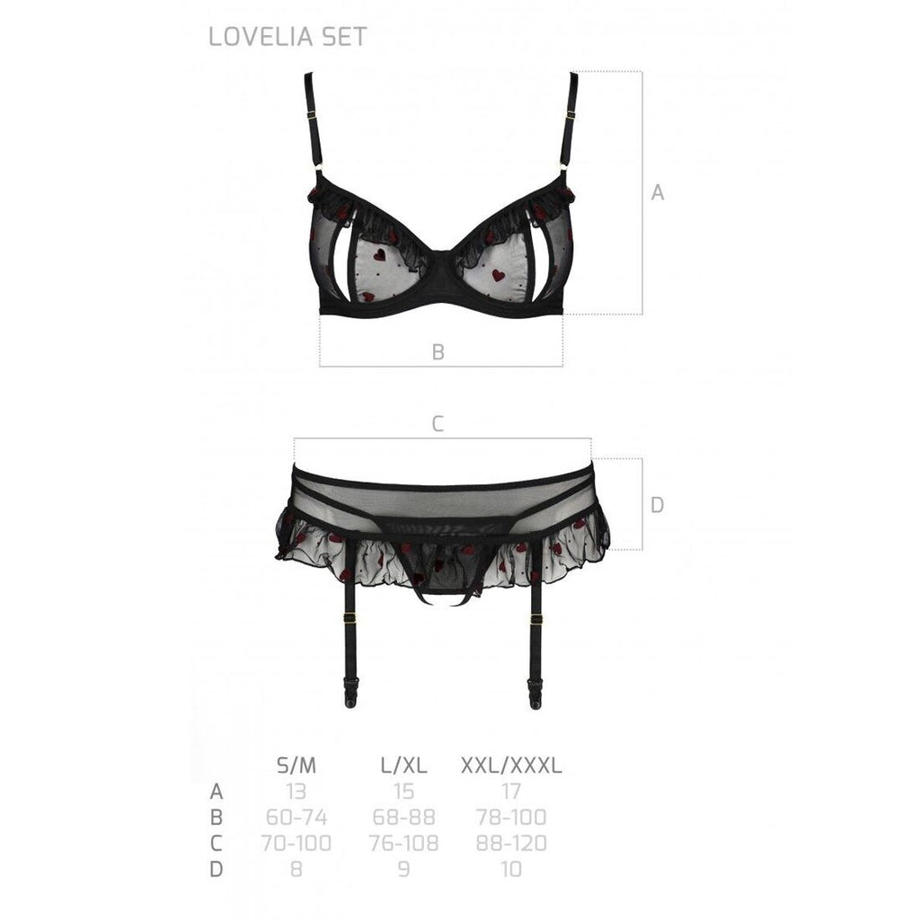 Сексуальний комплект з поясом для панчіх Passion LOVELIA