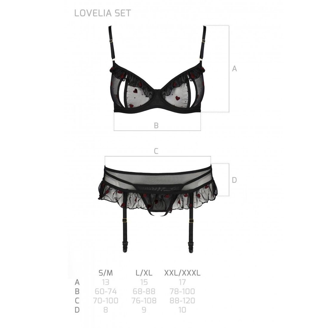 Сексуальний комплект з поясом для панчіх Passion LOVELIA