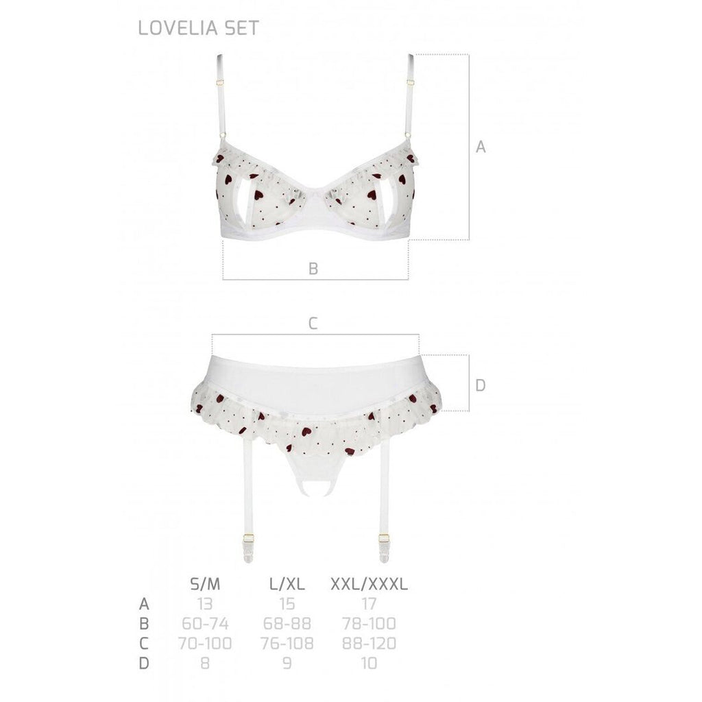 Сексуальний комплект з поясом для панчіх Passion LOVELIA