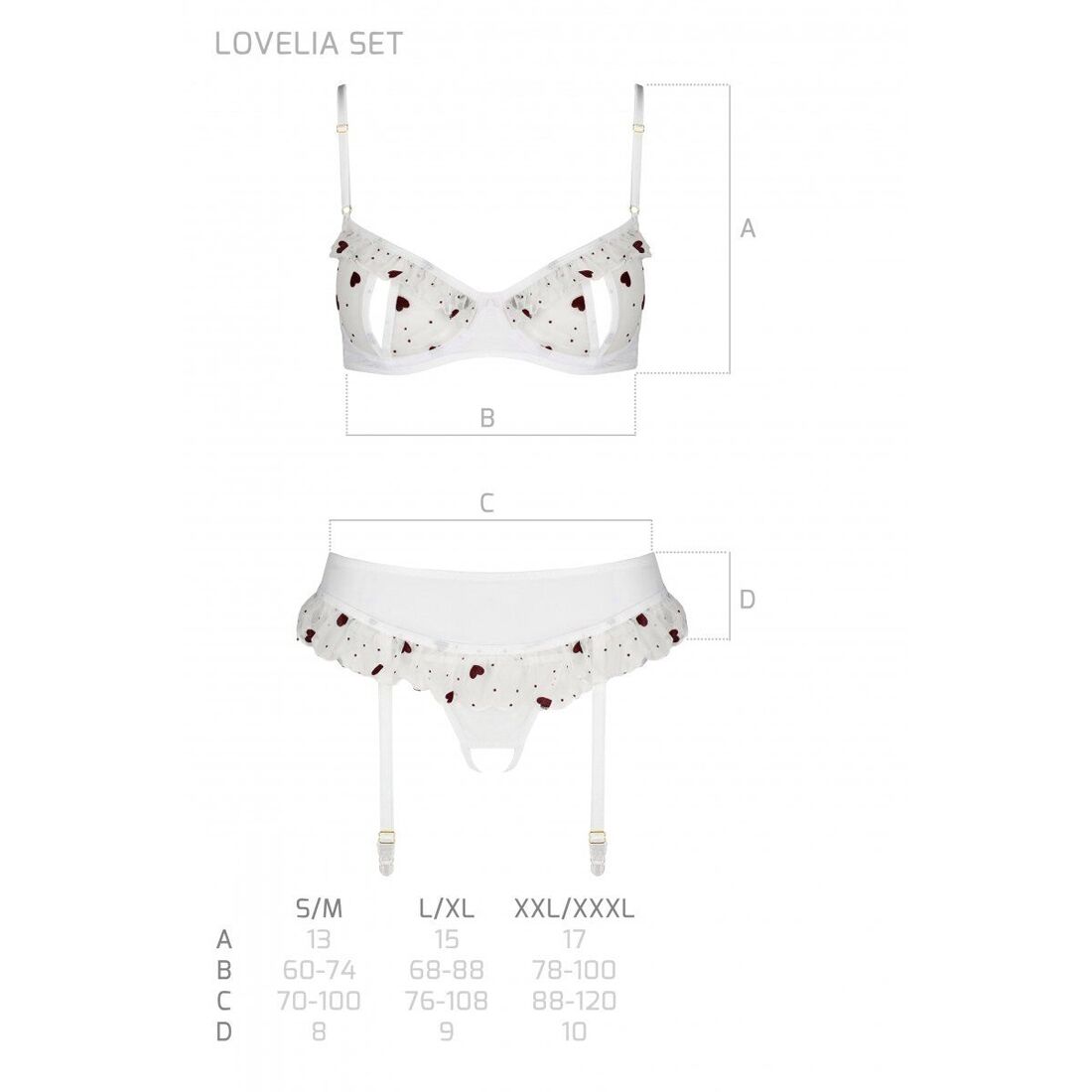 Сексуальний комплект з поясом для панчіх Passion LOVELIA