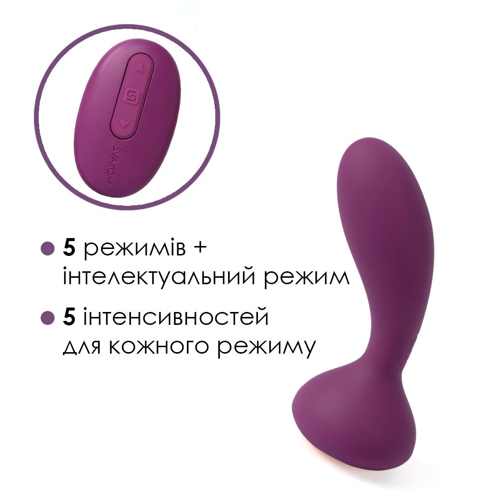 Масажер простати та вібратор точки G з пультом Svakom Julie