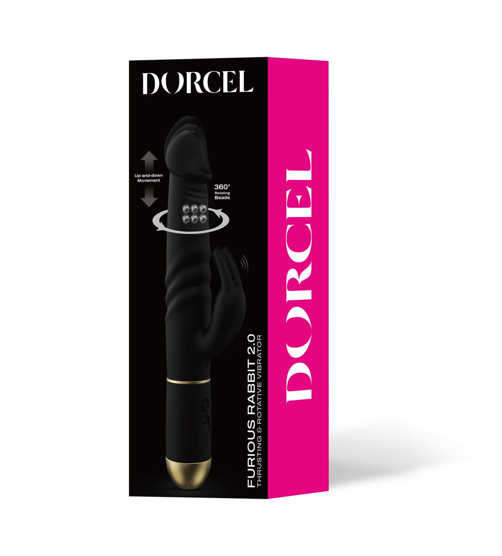 Вібратор Dorcel Furious Rabbit 2.0 зі зворотно-поступальними рухами головки