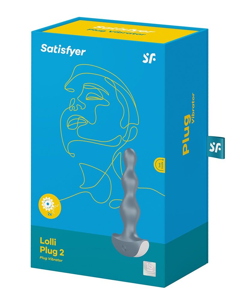 Анальний стимулятор-намистини з двома моторами Satisfyer Lolli-Plug 2 ice