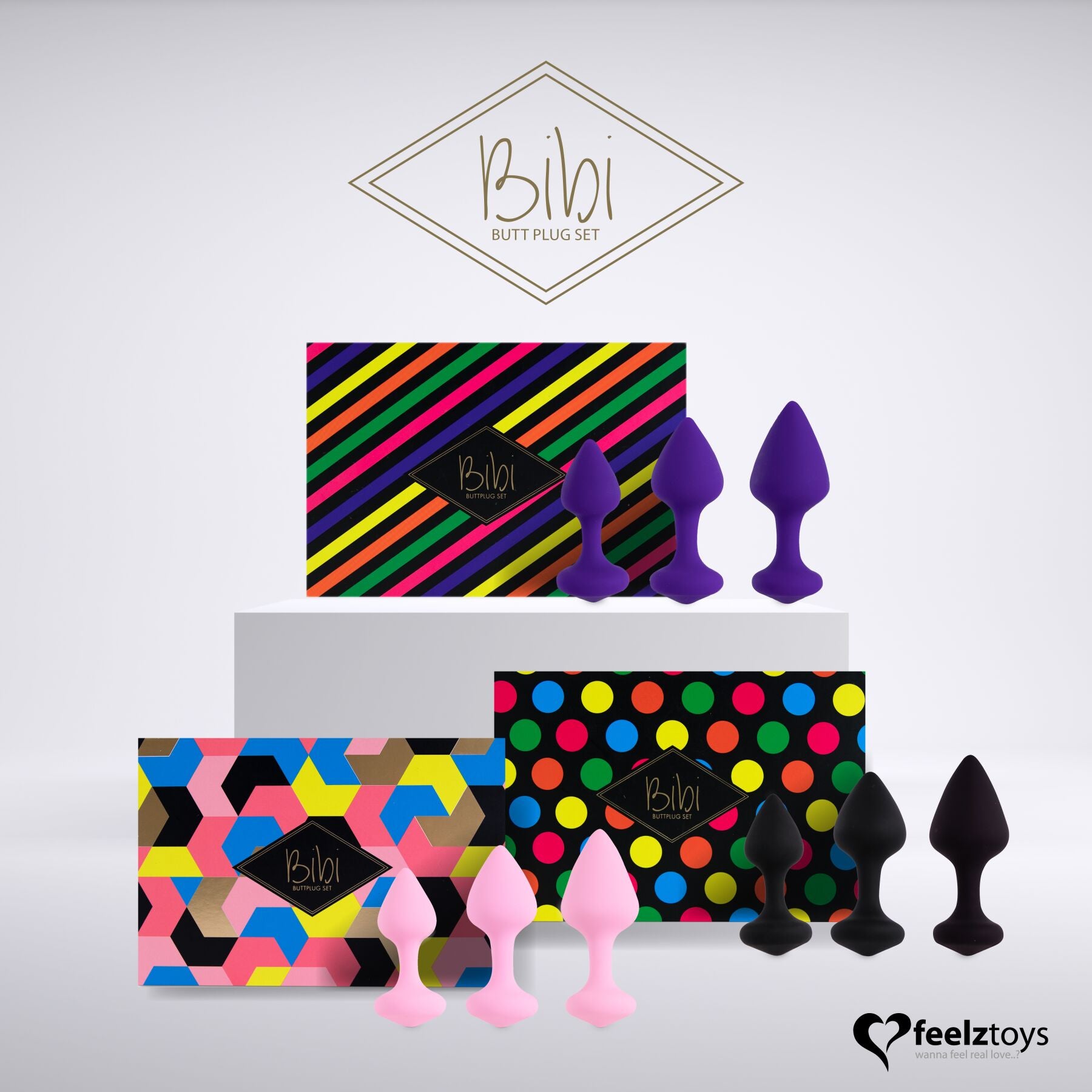 Набір силіконових анальних пробок FeelzToys Bibi Butt Plug