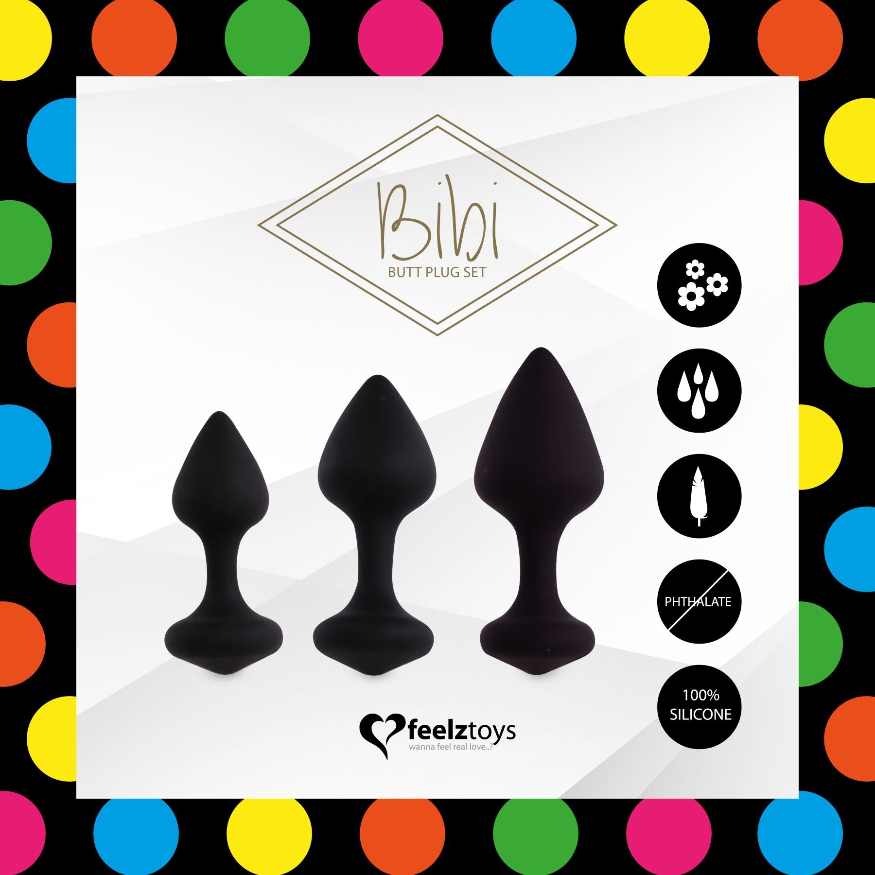 Набір силіконових анальних пробок FeelzToys Bibi Butt Plug