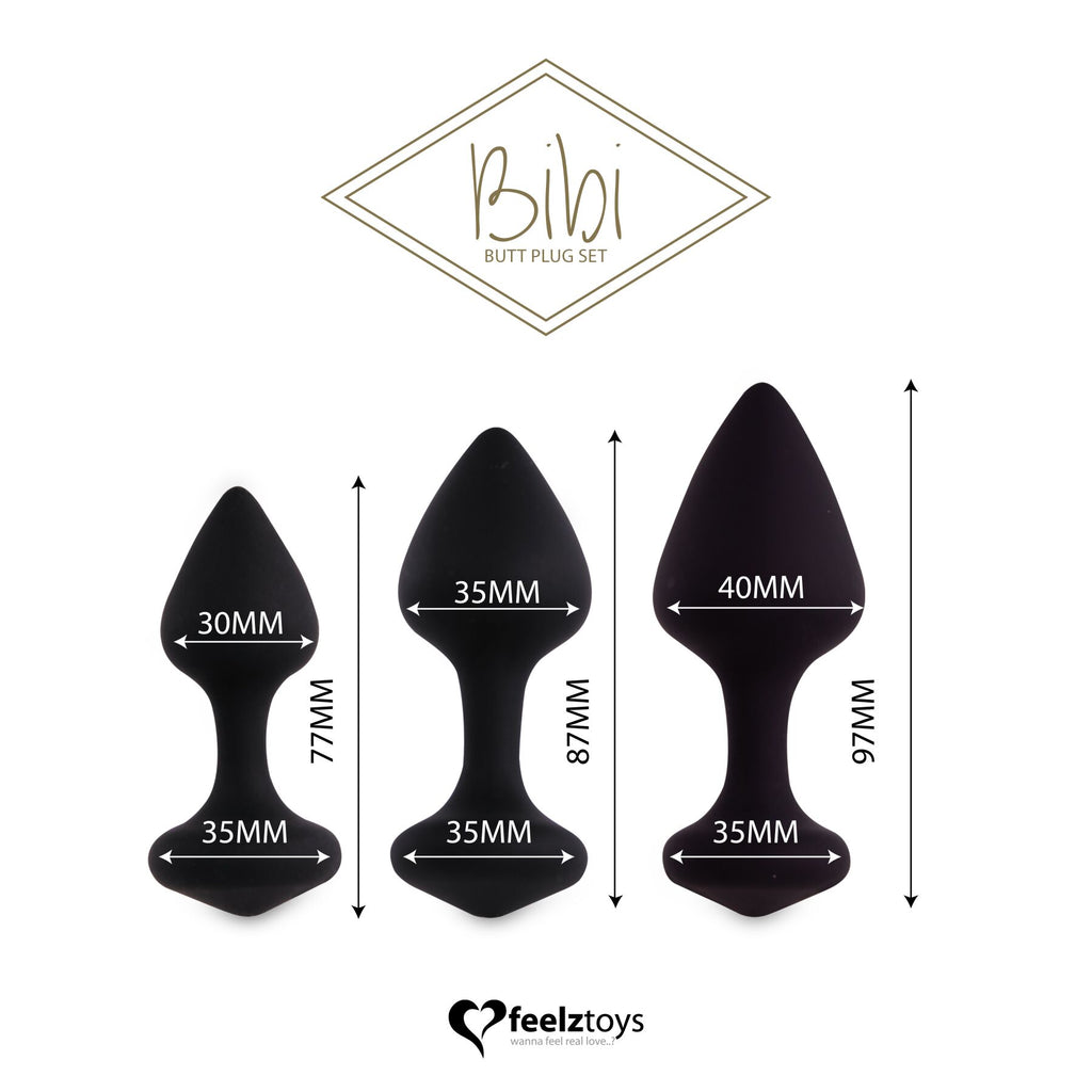 Набір силіконових анальних пробок FeelzToys Bibi Butt Plug