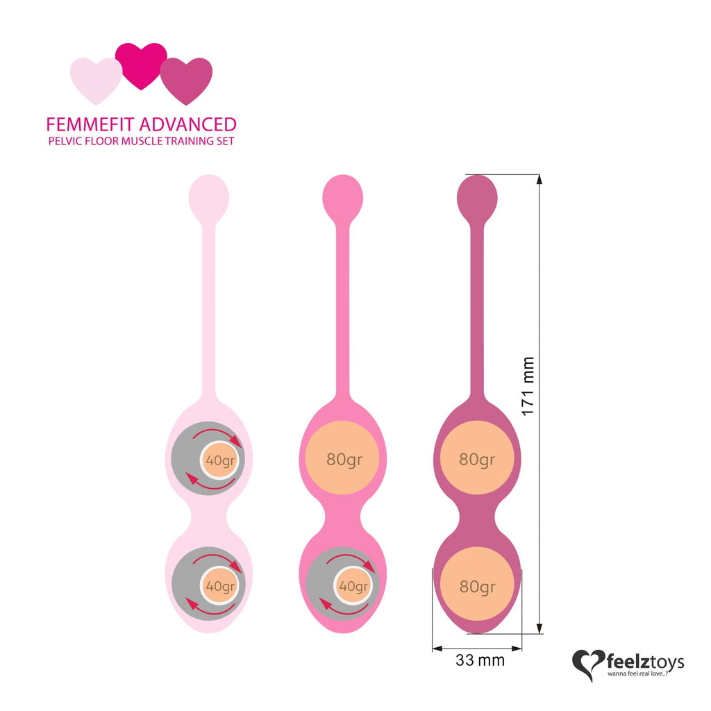 Набір вагінальних кульок для просунутих FeelzToys FemmeFit Advanced Pelvic Muscle Training Set