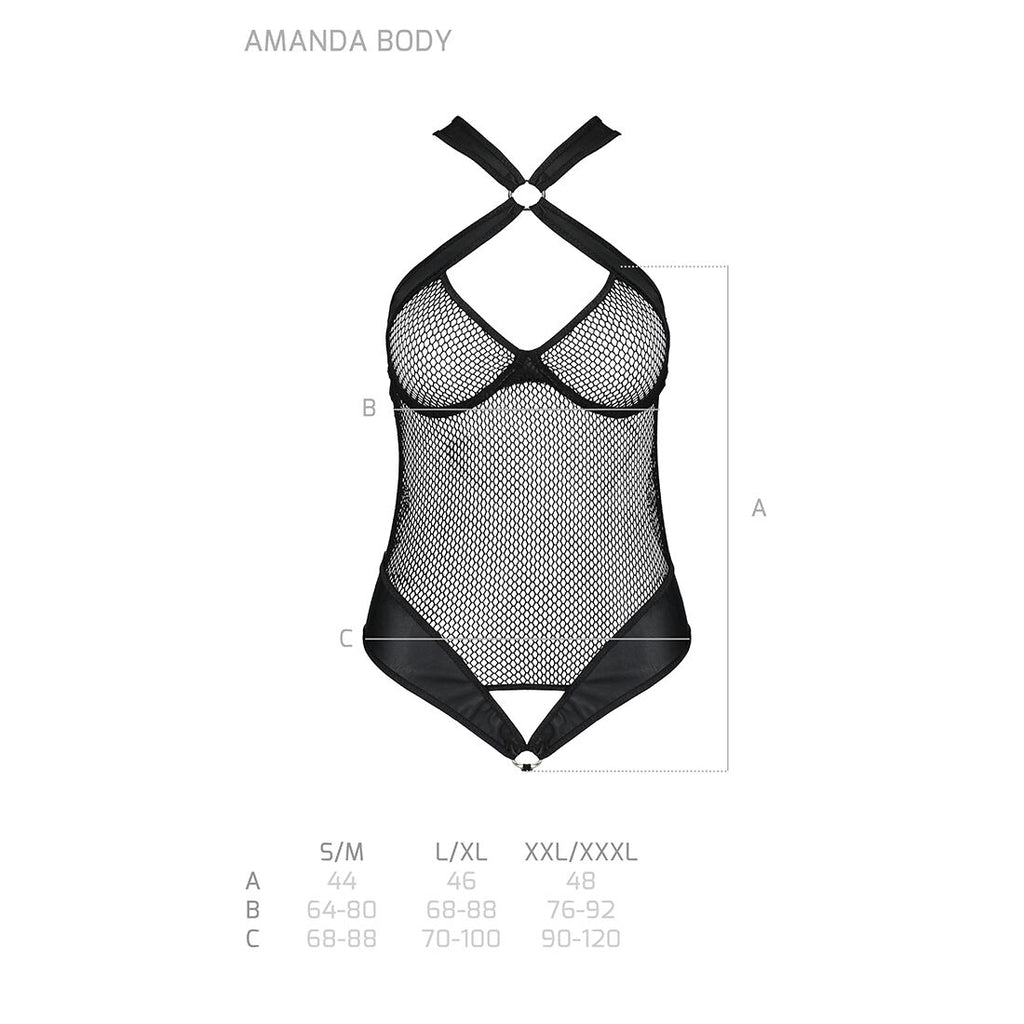Сітчастий боді з халтером Passion Amanda