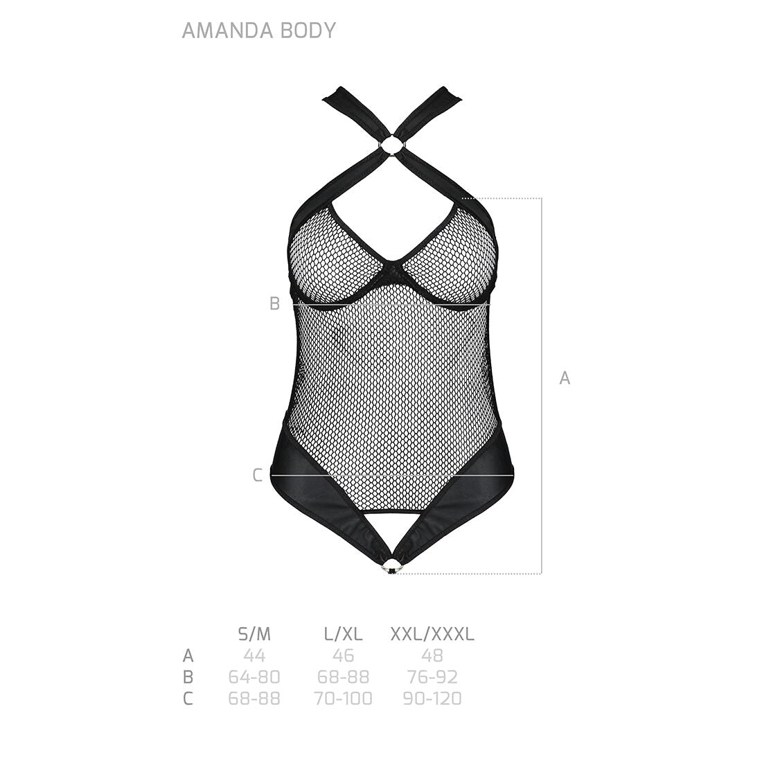 Сітчастий боді з халтером Passion Amanda