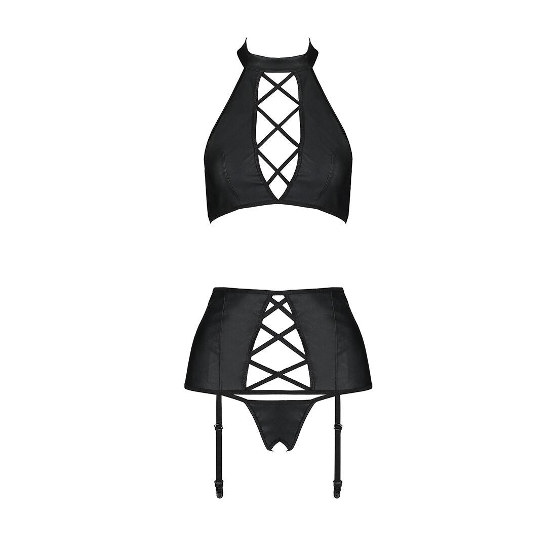 Комплект з еко-шкіри імітація шнурівки Passion NANCY SET