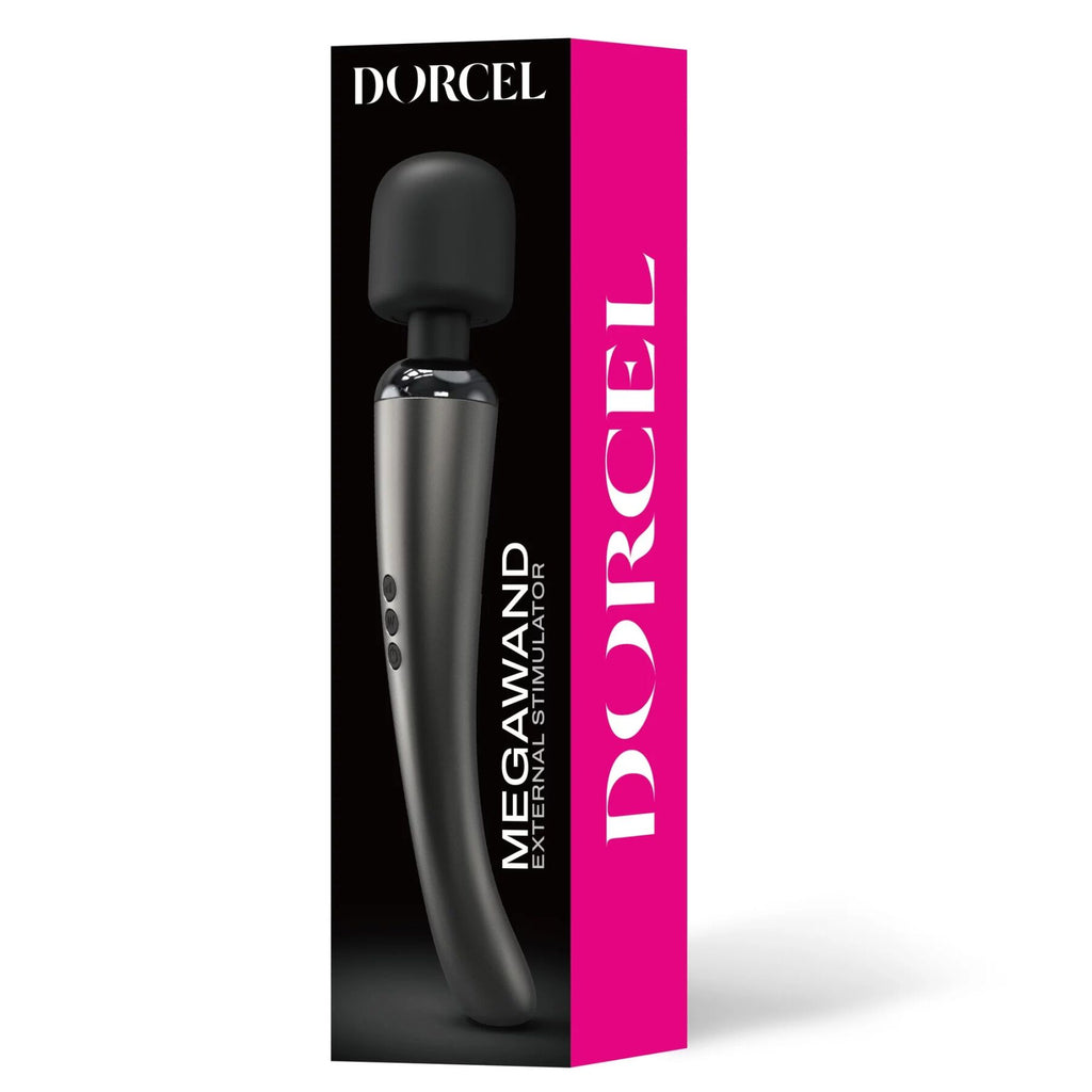 Потужний вібромасажер Dorcel Megawand Chrome Silver який перезаряджається