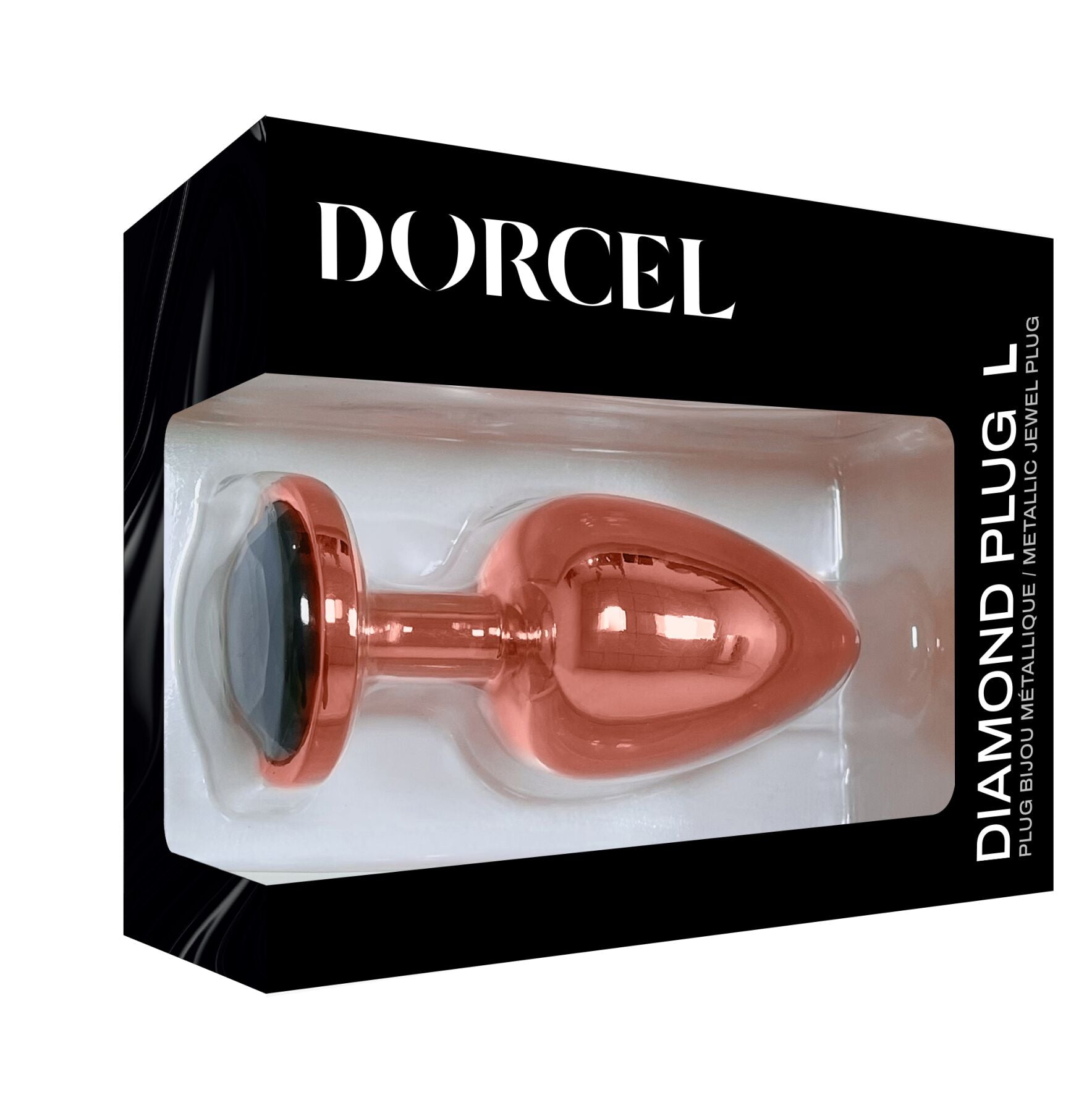Металева анальна пробка із прикрасою у вигляді кристалу Dorcel Diamond Plug