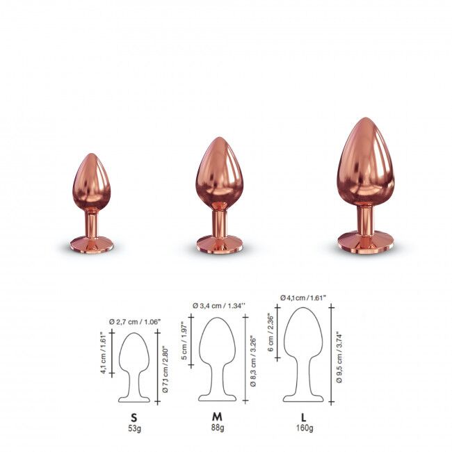 Металева анальна пробка із прикрасою у вигляді кристалу Dorcel Diamond Plug